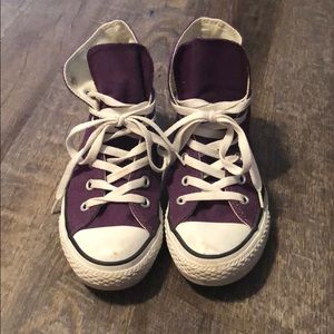 Purple High Top Converse 4 (6 women’s)